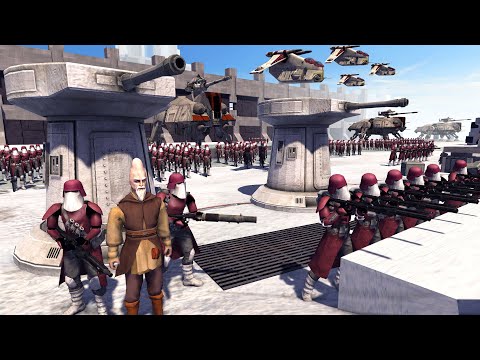 Clone Marines Defend CITY WALLS From Invasion! - Men of War: Star Wars Mod