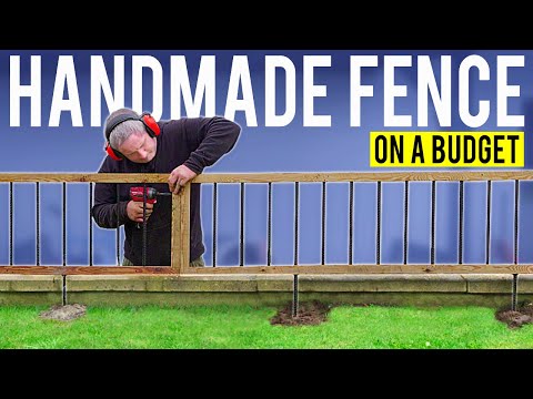 My £10 per metre FRUGAL FENCE using rebar