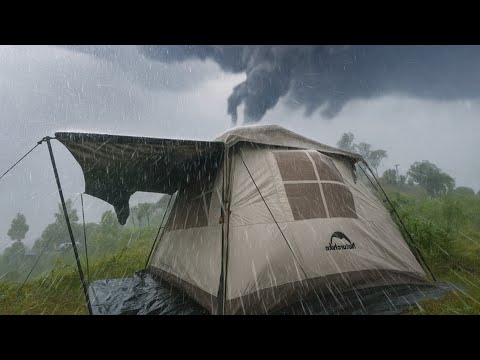 SLAUGHTERED BY STRONG WINDS‼️CAMPING IN A WIND STORM