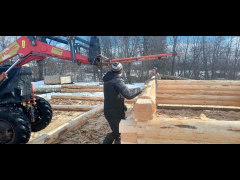Log house in PAW from A to Z - The entire process of felling # We make a 6x4 bathhouse with our o...