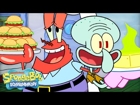 SpongeBob | Alle AUSSER SpongeBob kochen 60 Minuten lang Krabbenburger 🍔 | SpongeBob Schwammkopf