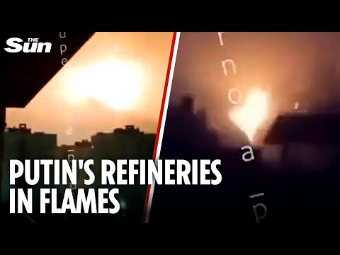 Ukrainian drones SLAM Saratov oil refinery shutting down Putin's airspace