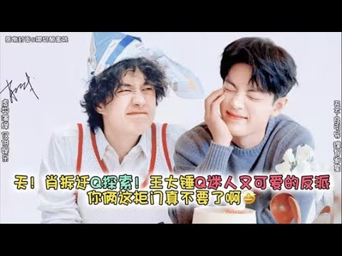 【博君一肖】这俩人又开始了🤩作品上线互相打call！肖拆迁Q探索×王大锤Q反派，这柜门是真的不藏了？