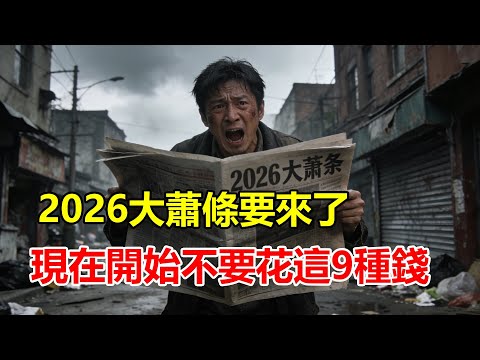 2026大蕭條要來了？！現在開始不要花9種錢， 不然很難翻身！早看早受益！#2026大蕭條 #經濟危機 #理財投資 #錢該怎麼花 #財務自由