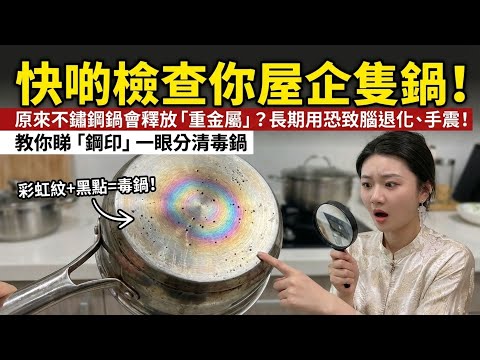 快啲檢查你屋企隻鍋！ 原來不鏽鋼鍋會釋放「重金屬」？長期用恐致腦退化、手震！教你睇「鋼印」一眼分清毒鍋｜廚房陷阱｜廣東話【養生廚房 - 阿4】#廣東話字幕 #粵語頻道