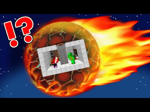 MIKEY And JJ Build A BUNKER Inside The METEOR In Minecraft - Maizen