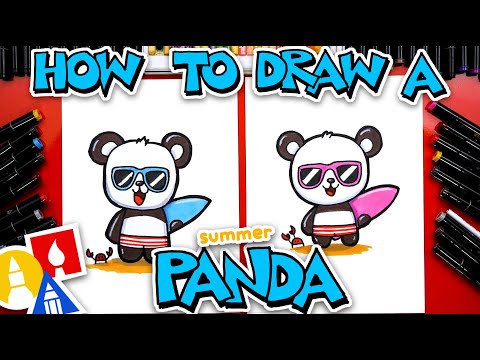 How To Draw A Summer Panda - Sunny Paws and Mr. Pinch