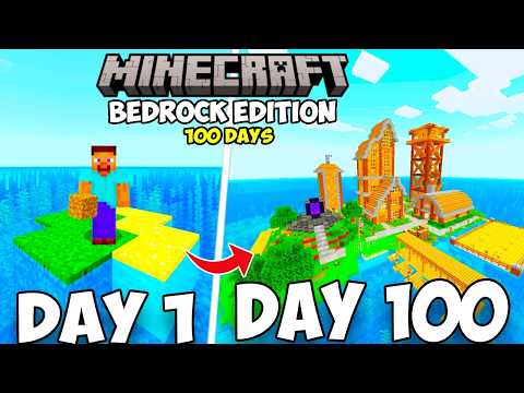100 Days Stranded On a ISLAND Minecraft Bedrock
