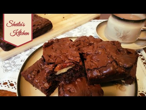 Chocolate chip and pecan brownies