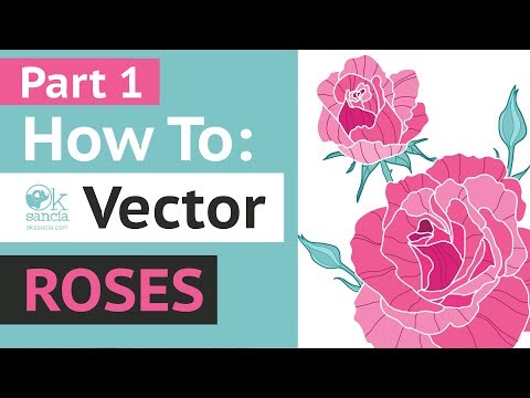 LIVE Tutorial Part 1: How to Draw Roses in Adobe Illustrator CC. Vector Repeat Pattern Design