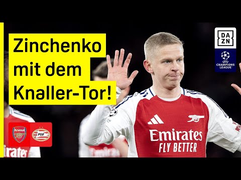 FC Arsenal - PSV Eindhoven | UEFA Champions League | DAZN Highlights