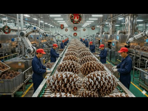 Inside the Modern Pinecone Factory: From Raw Pinecones to Christmas Gift (Full Process)