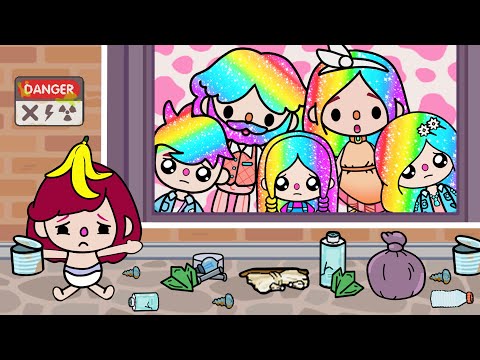 Меня Удочерила Семья с Радужными Волосами 🌈 Бедных Радужных Детей Удочерил Миллионер