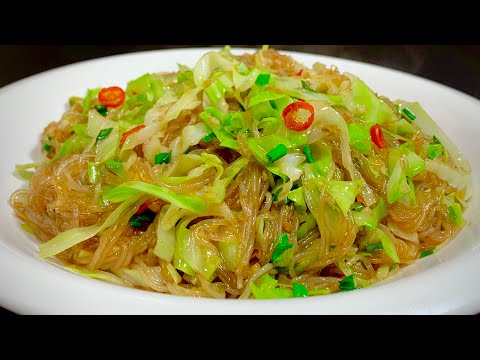 This is the original way to make stir-fried vermicelli with cabbage. No wonder it didn’t taste good