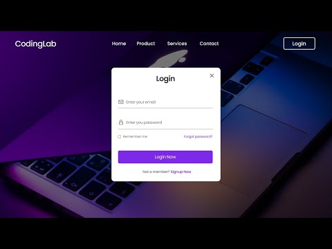Create Website with Login & Registration Form in HTML CSS & JavaScript