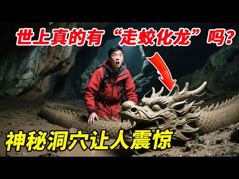 世上真的有“走蛟化龙”吗？庞大山体一夜坍塌露出神秘山洞，干涸裂开的河床让人大喊不妙【户外小北哥】