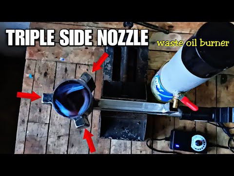 TRIPLE SIDE NOZZLE (WASTE OIL BURNER) UNIQUE DESIGN 2024