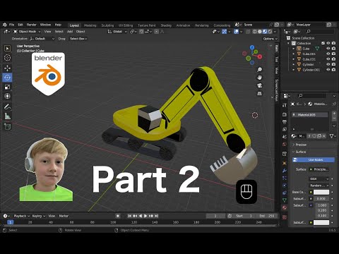Blender Digger Model Beginner Tutorial (Part 2)