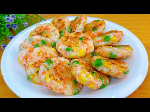 大蝦這種做法最好吃，不油炸不用蒸，柔軟鮮香又酥脆，孩子超愛吃，【麗麗廚房】，#香煎蝦餅的做法，#香煎蝦餅料理，#香煎蝦餅食譜，#家常菜，#美食，#cooking，#food，#Recipe，#香煎蝦餅