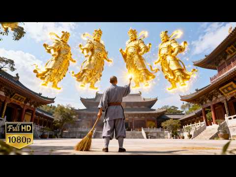 A janitor boy was aided by a master; with one command he moved the 18-ton Four Golden Guardians!