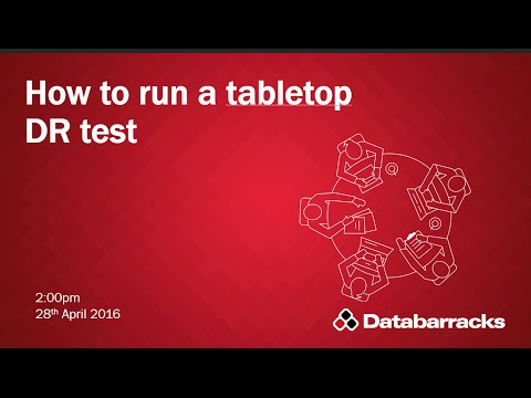 How to run a tabletop DR test
