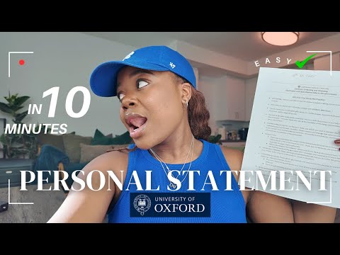 How To Write A University Personal Statement Draft in 10 MINUTES | Pen & Paper Needed