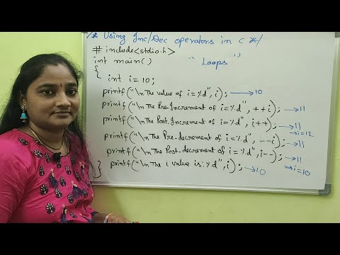 C-Language || Class-36 || Increment and Decrement Operator in C Language || Telugu Scit Tutorials