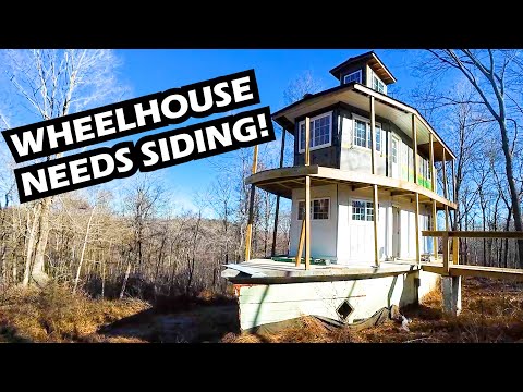 One Man Cabin Build Continues! : Wheelhouse LP Board & Batten Siding