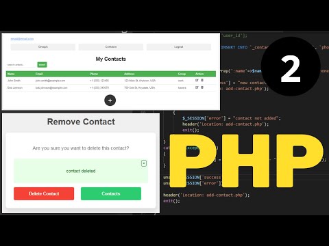 PHP Project Tutorial: Make Contact Book Project Using PHP And MySQL Database - Part 2
