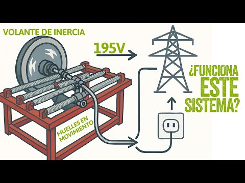 ENERGIA GRATIS 195v con Generador de Resorte y Rueda de Inercia - DIY