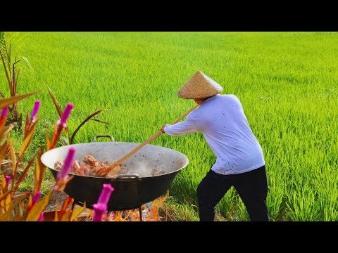 Seafoods Fiesta in the Heart of Green Ricefields | Harvest Corn, Grilled Fish, Seafoods Overload