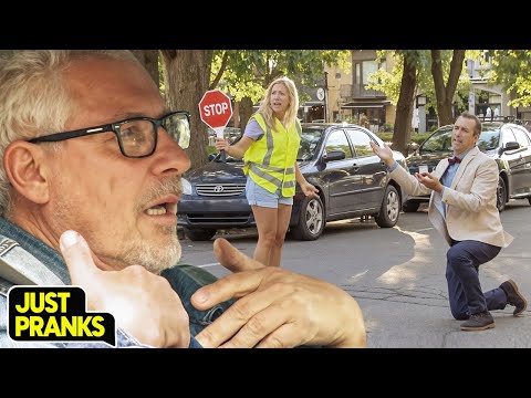Proposal Prank Left the Whole Street in Chaos 🚗🤣 | Just Pranks