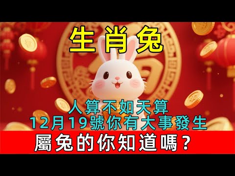 人算不如天算！生肖兔，明天12月19號你有大事發生！屬兔的你知道嗎？#生肖 #運勢 #命理 #屬相 #風水 #財運 #佛陀 #佛學 #佛法 #佛教 #修行 #智慧 #因果 #佛家