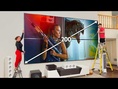 Creating a 200" Mega Screen from 4 TVs - Ultimate DIY 😮
