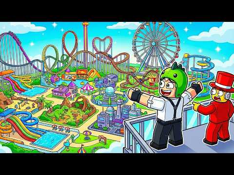 50,000 won for bathroom use!! We created an amusement park with a giant roller coaster!! [Roblox]