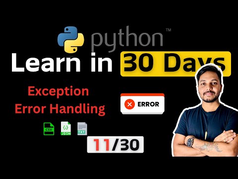 Python for Data Engineers & Data Analysts | Exception Handling Beginners to Advance #python #11/30