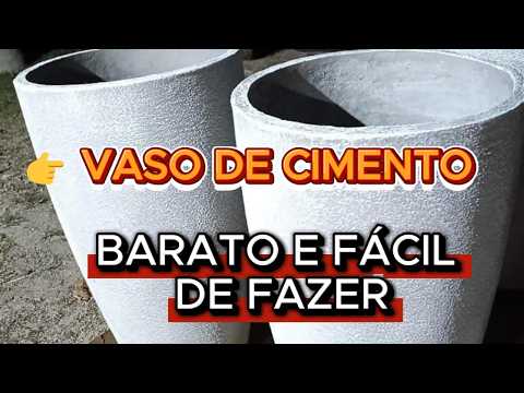 👉 Como fazer lindo Vaso Cone de Cimento com Forma de Plástico (Fácil e Barato!)