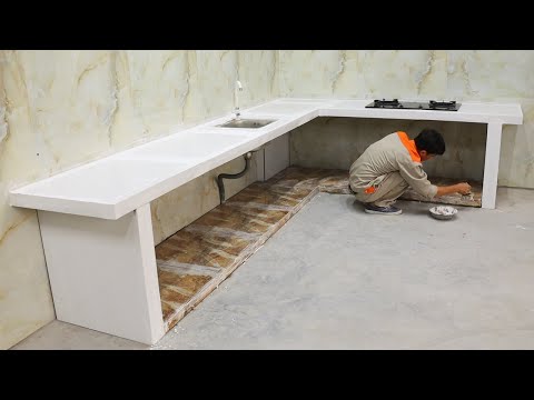 Techniques Construction and Install Kitchen Table Family With Ceramic Tiles White Luxury