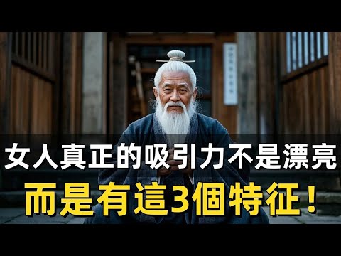 女人真正的吸引力，不是漂亮，而是有這3個特征！#修行思維 #修行 #福報 #禪 #道德經 #覺醒 #開悟 #禅修#女人魅力 #智慧女性