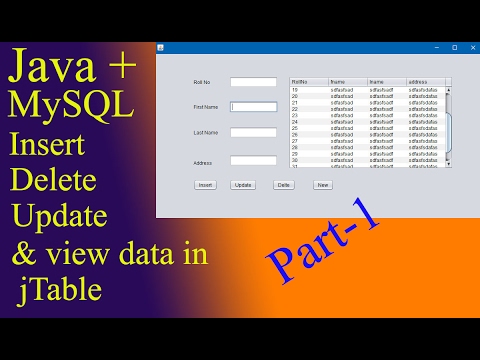 Java And MySQL - How To Insert Update Delete And Display Data In jTable [Part-1] [With Source Code]
