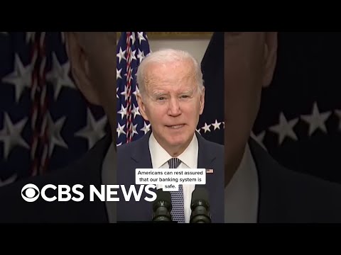 Biden says Americans shouldn't worry about banking system after Silicon Valley Bank collapse #shorts