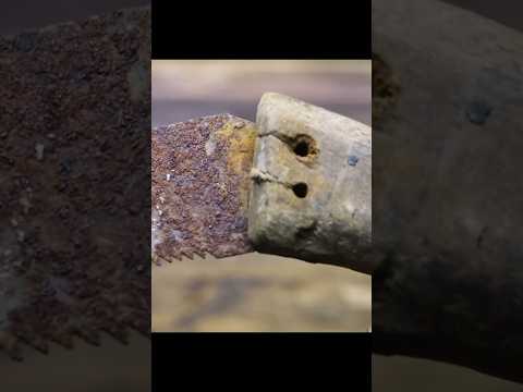 100 years old Rusty saw restoration