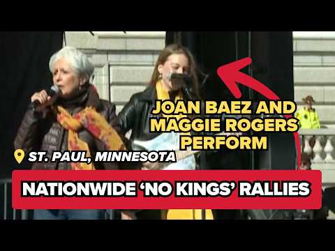 Live at the Minnesota Capitol: Joan Baez and Maggie Rogers perform at No Kings rally