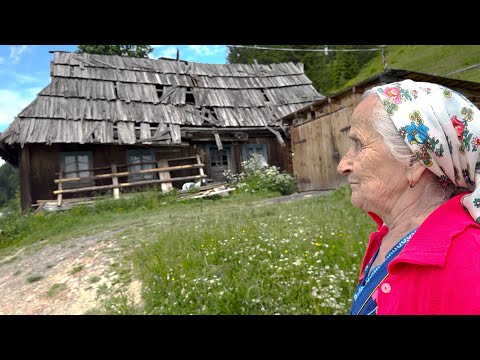 The oldest Hutsul huts high in the mountains are decaying between the villages of Vorokhta and Ya...