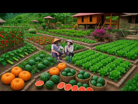 Amazing Harvest! Watermelons & Pumpkins on a Self-Sufficient Off-Grid Farm