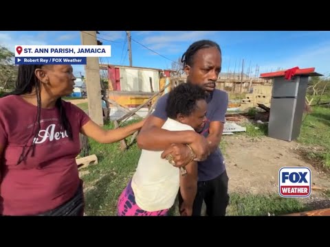 Emotional Scene of Jamaican Residents in Tears After Hurricane Melissa Destroys Homes & Takes Lives