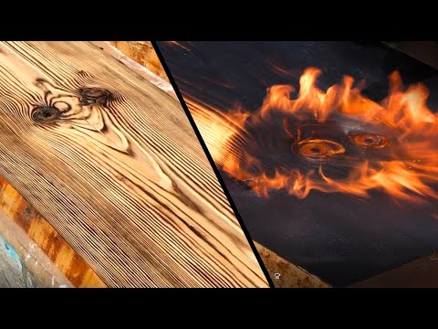 Fast Aging of Wood by Fire | 4K Video