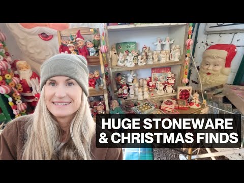 Huge Stoneware & Vintage Christmas Finds! Incredible Antique Market Haul (Part One)