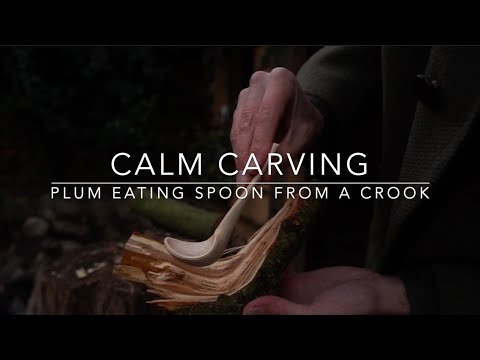 Calm Carving | Plum Eating Spoon From a Crook
