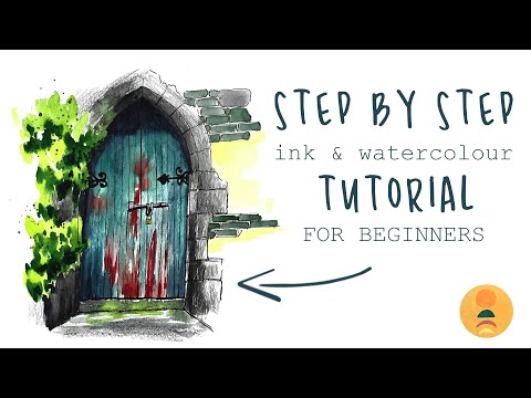 Ink & Watercolour Sketching For Beginners - Step by Step Tutorial